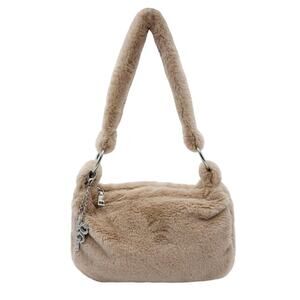 Gilda Paris Faux Fur Mini Bag Full Zip Closure Shoulder Bag NWT Boho Indie